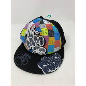 Disney Mickey Mouse Graffiti Hat Adult Hiphop Skateboard Cap Stretch Fit